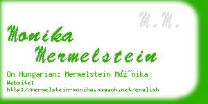 monika mermelstein business card